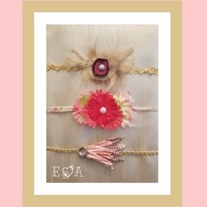 Handmade Newborn Tie-backs